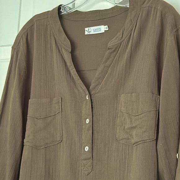 Carve Design Dylan Organic Cotton Green Top - Picture 4 of 9